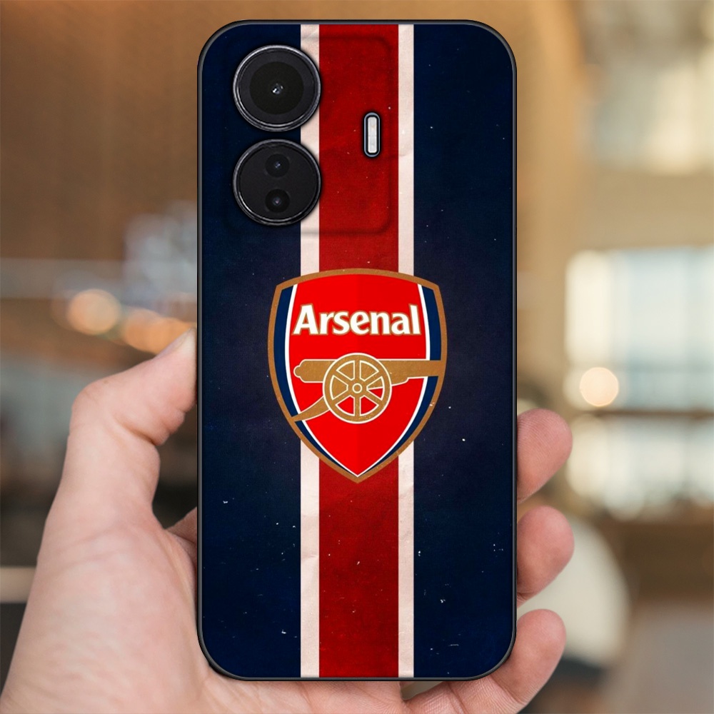 Ốp lưng Vivo T1 5G viền đen in hình Arsenal FC