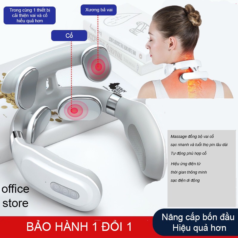 Máy massage cổ vai gáy cột sống 4 đầu công nghệ Nhật Bản