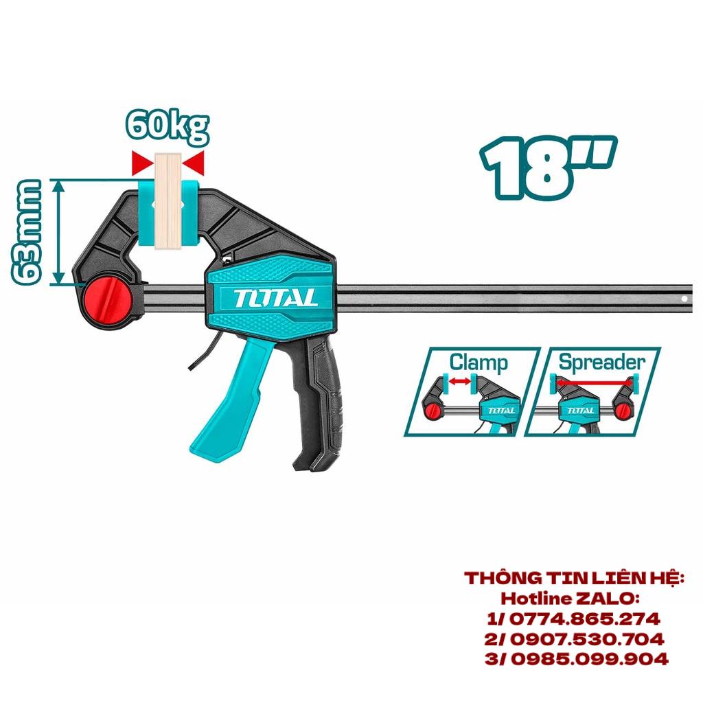 Thanh Cảo Kẹp nhanh Cảo kẹp gỗ POI 6 12 18 inches dài 150mm 350mm 450mm TOTAL INGCO THT134060-1-2-3 HQBC0160-1-2-3