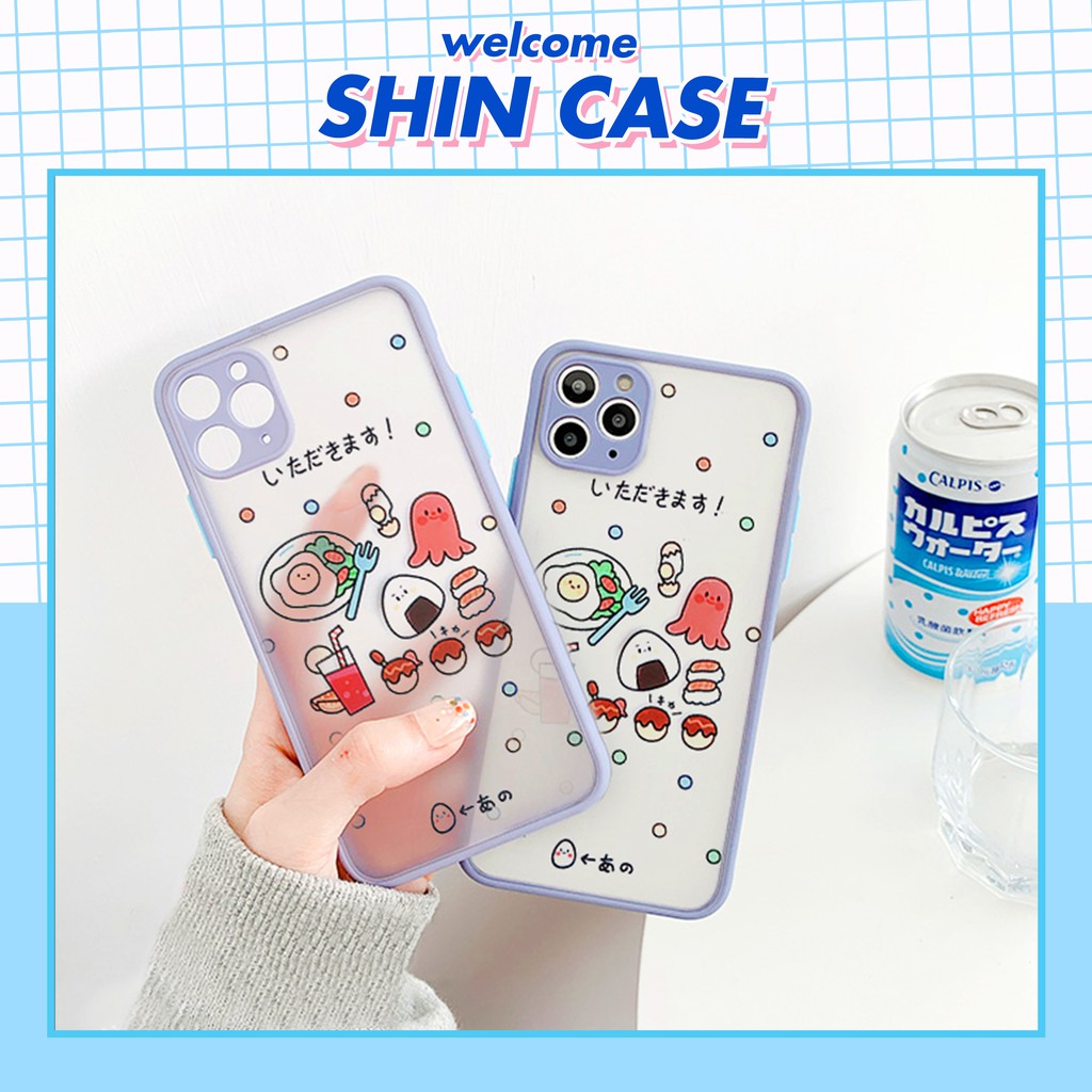 Ốp lưng iphone Japan Food nhám viền nổi cong 5/5s/6/6plus/6s/6splus/7/7plus/8/8plus/x/xr/xs/11/12/pro/max/plus/promax