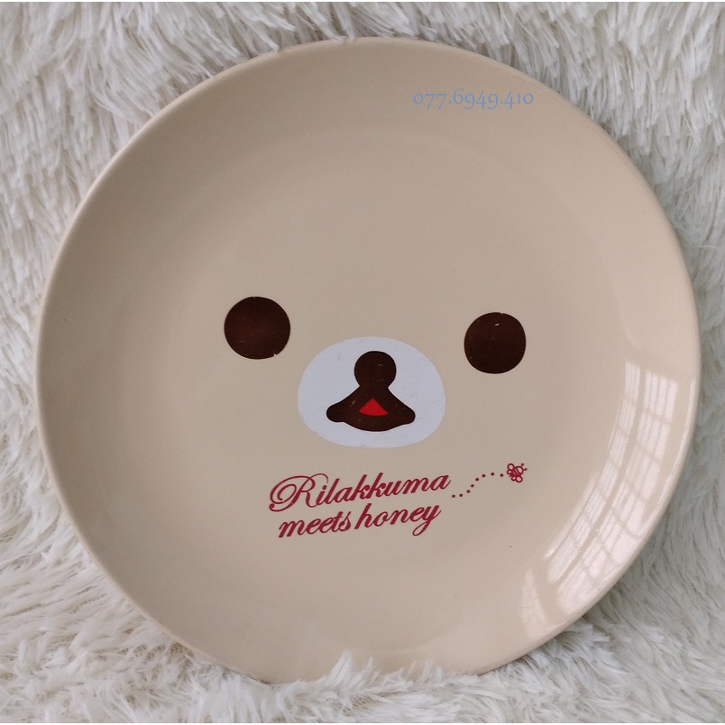 ♥️ Các mẫu DĨA sứ 16-19cm Gấu Rilakkuma - Nhiều màu - Sứ Nhật LAWSON