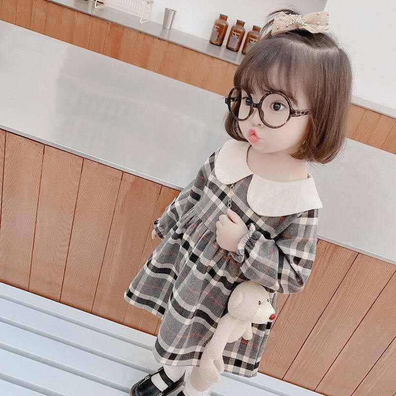 Bộ 2 Đầm Sọc Ca Rô Và Áo Khoác Xinh Xắn Dành Cho Bé Gái