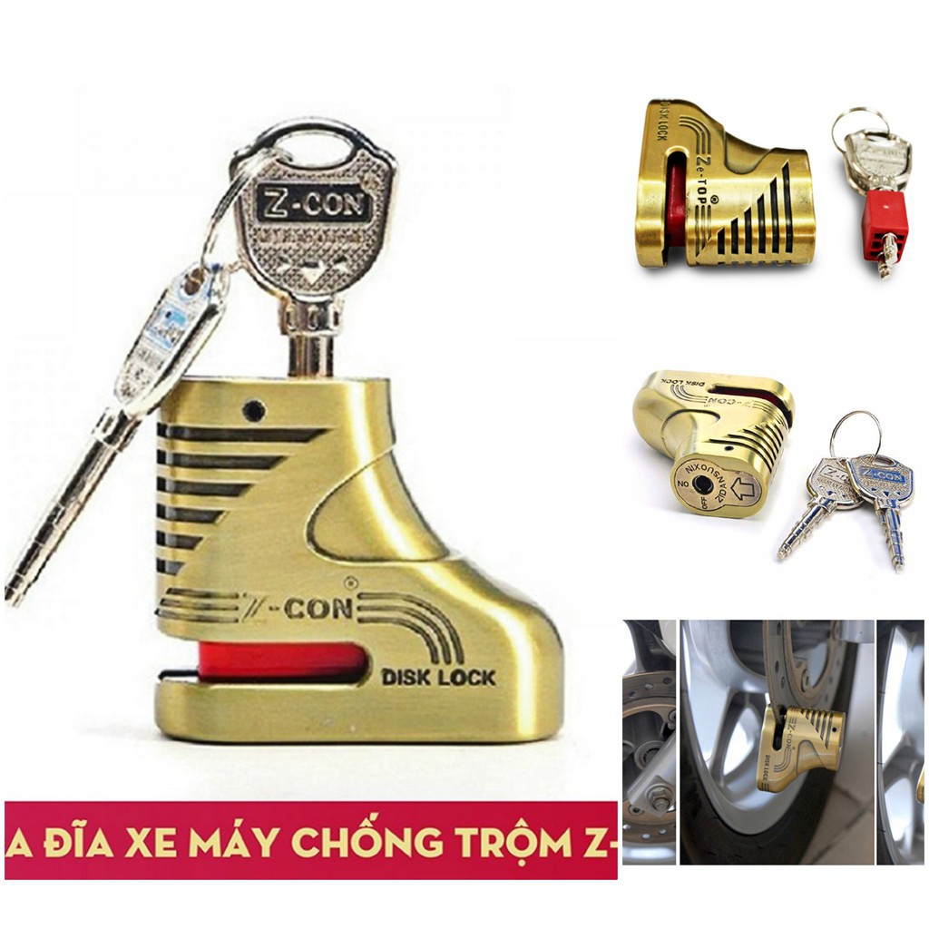 Ổ KHÓA ĐĨA XE Z-CON CHÍNH HÃNG CHỐNG TRỘM