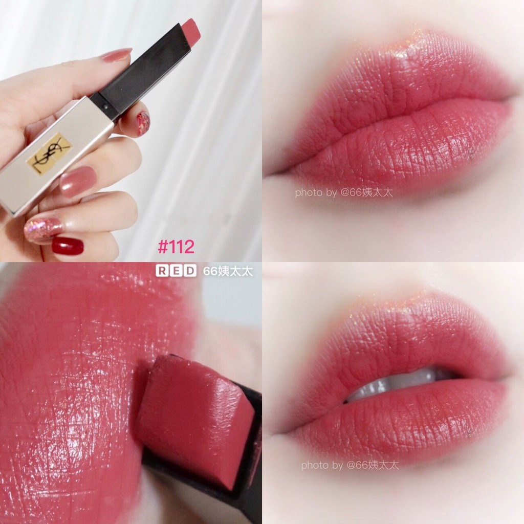 Son môi YSL thiết kế ống son màu bạc cao cấp 12 màu tùy chọn