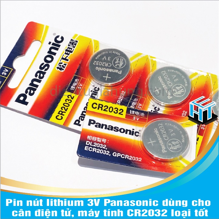 1 viên Pin nút lithium 3V Panasonic dùng cho cân điện tử, máy tính CR2032 loại tốt