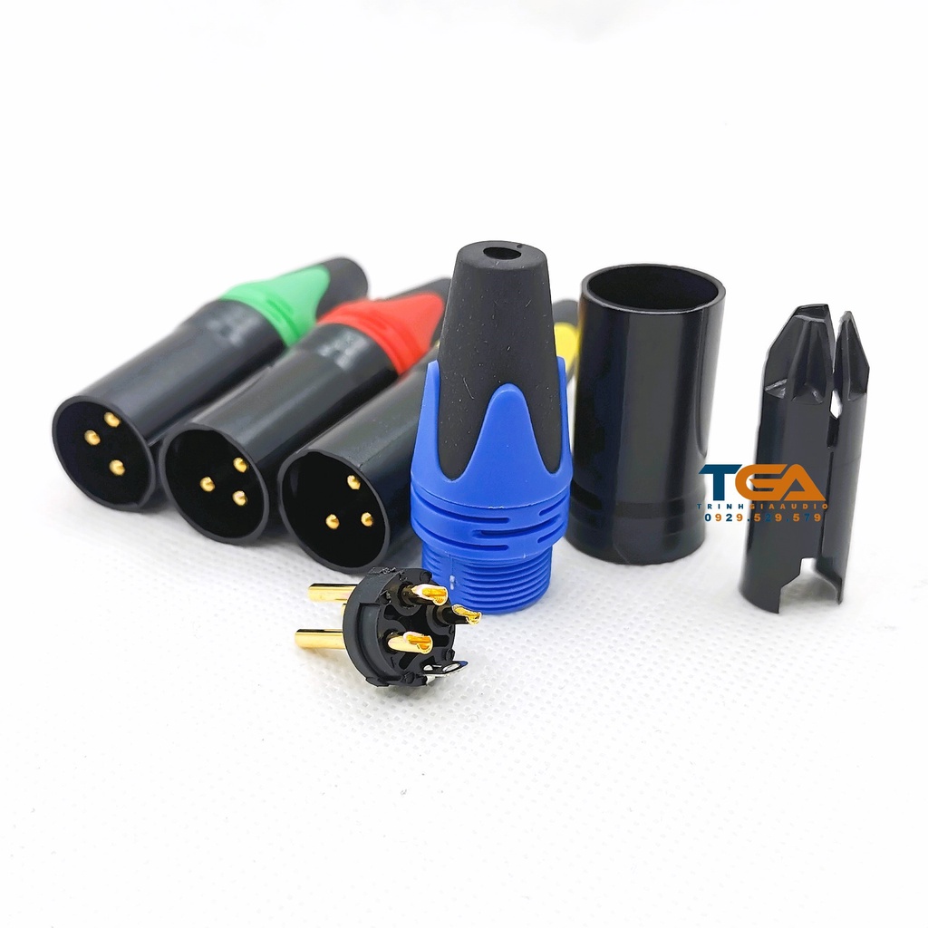 Jack rắc canon, xlr hàn dây, cắm microphone, chân đồng.