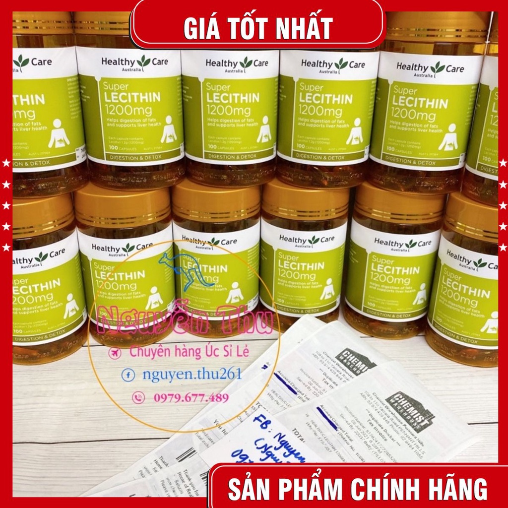 (Mẫu mới) Mầm Đậu Nành Healthy Care 100 viên - 1200mg - đủ bill Chemist Úc