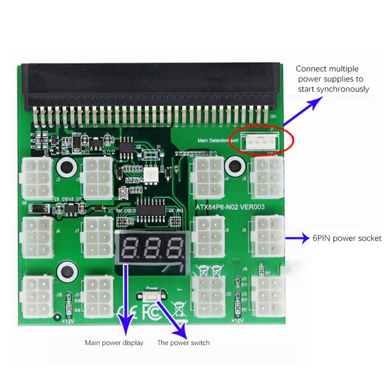 Bảng mạch nguồn kèm 12 cáp nguồn cho HP | BigBuy360 - bigbuy360.vn