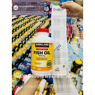 Omega 3 Fish Oil 1000mg Kirkland Của Mỹ hộp 400 viên