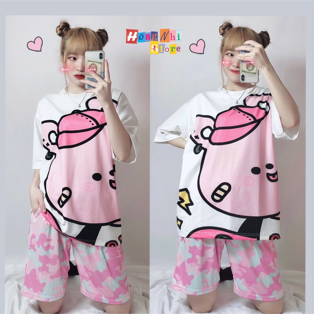 Quần Đùi Hoạt Hình Short Cartoon V2 Oversize Ulzzang Unisex Dáng Rộng - MM