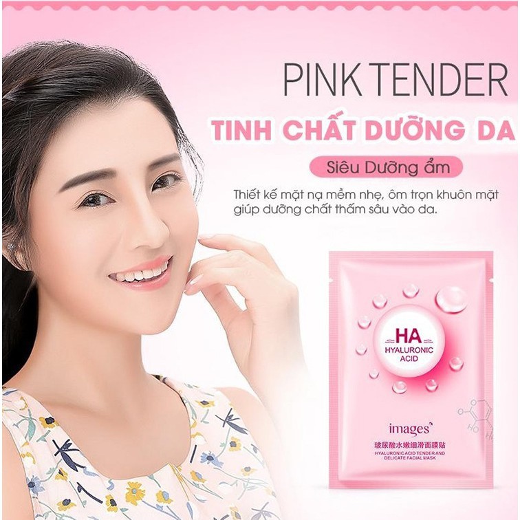 Hot - Mặt Nạ HA Images Dưỡng Da Mụn Cấp Ẩm Thải Độc Trắng Da(Hồng, Xanh Dương, Xanh Lá) Chustore MN2