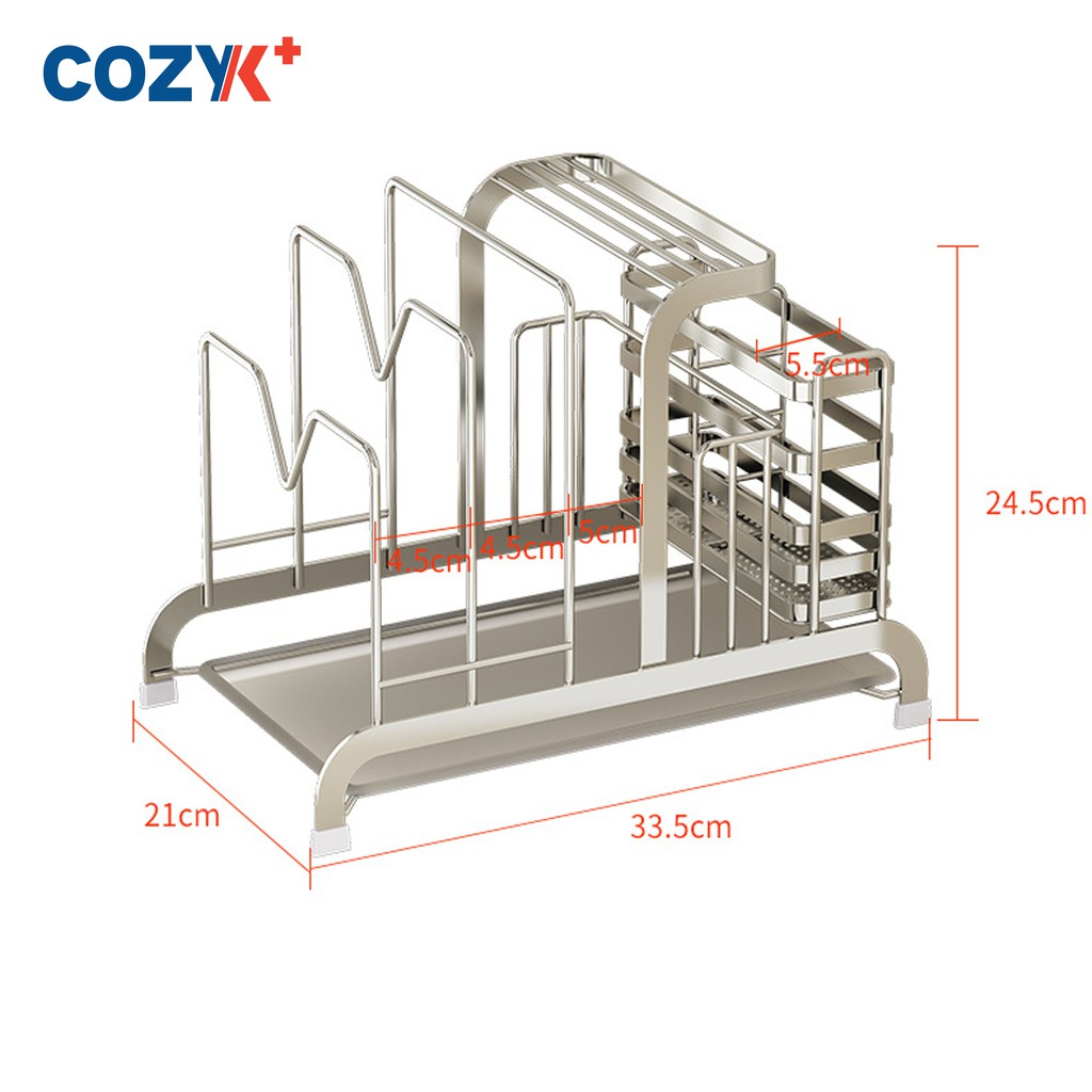 KỆ DAO, THỚT, VUNG,ĐŨA 4 TRONG 1 INOX 304 KHÔNG HAN GỈ