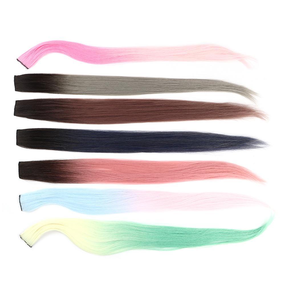 Bộ Tóc Giả Bằng Sợi Tổng Hợp Kháng Nhiệt Màu Sắc Gradient