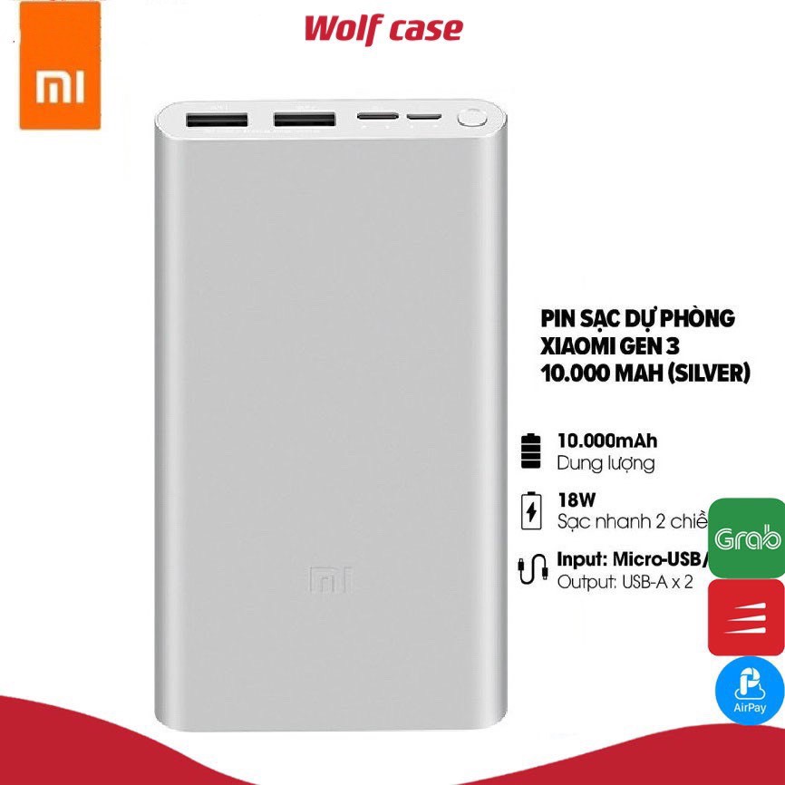 Sạc dự phòng Xiaomi/Redmi 10000mAh/20000mAh Gen 3 Bản Sạc Nhanh 2019 – Mi 18W chính hãng