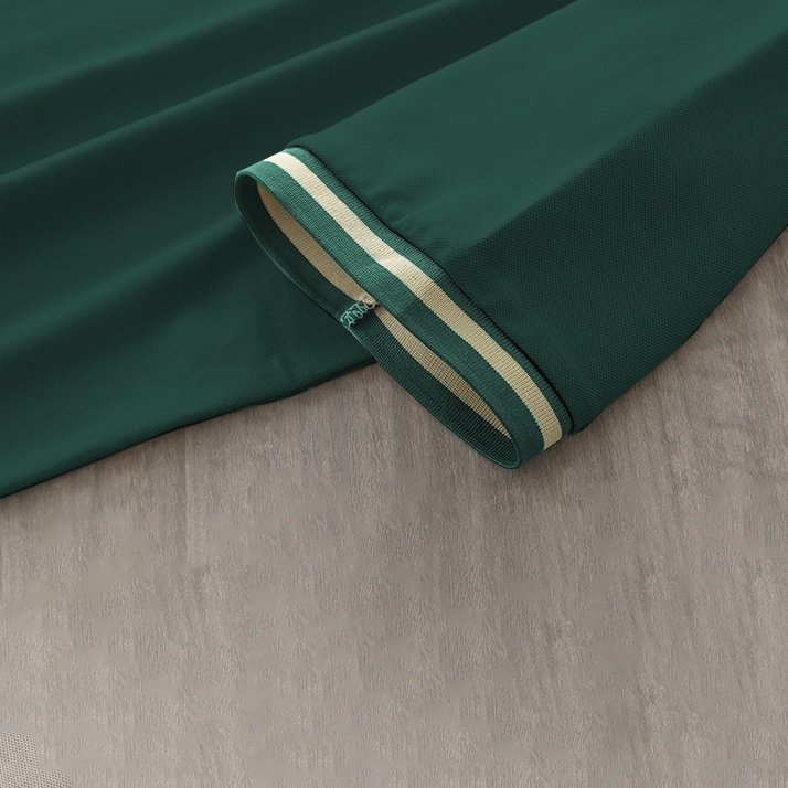 Áo Polo Nam FEEL GOOD cổ bẻ tay ngắn basic màu Đen VIỀN CỔ KẺ SỌC đẹp vải cá sấu cotton cao cấp xuất xịn chuẩn form | BigBuy360 - bigbuy360.vn