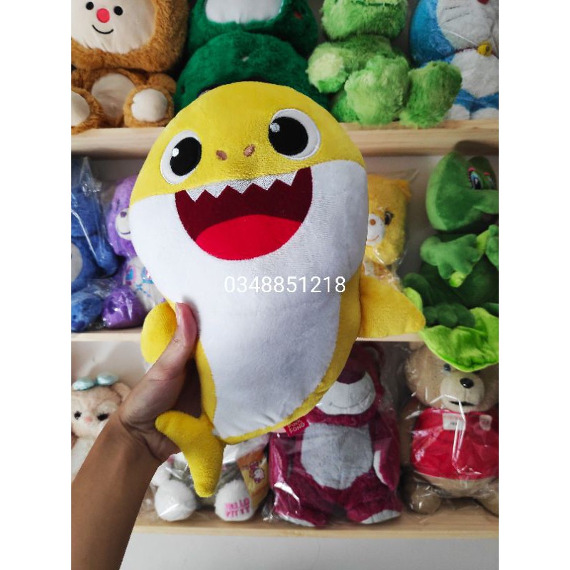 Gấu bông baby shark- pinkfong,cá mập bông đáng yêu ảnh thật , gấu nhồi bông quà tặng