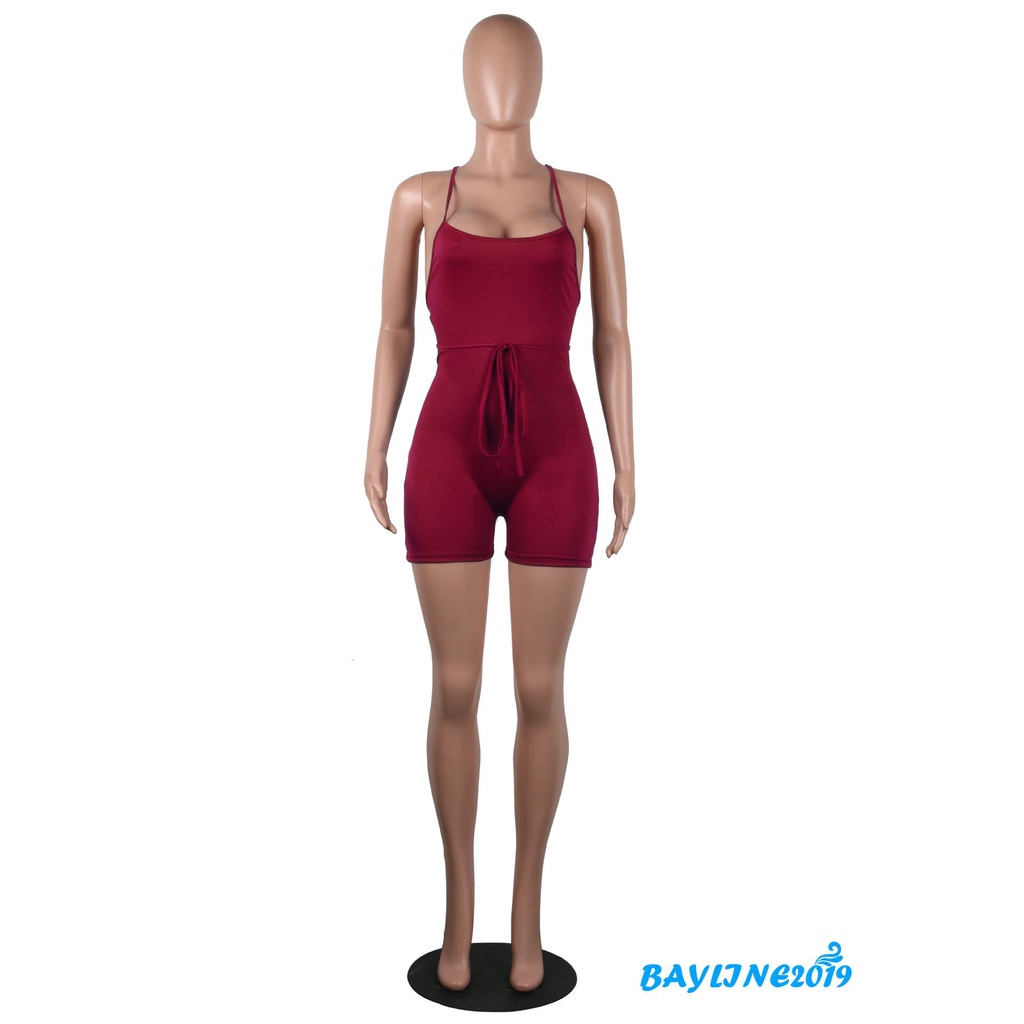 Áo liền quần hai dây thiết kế ôm dáng màu sắc thời trang mùa hè quyến rũ dành cho nữ