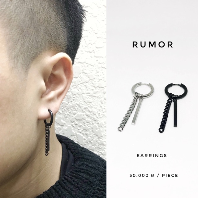 Khuyên vòng hoop kèm xích