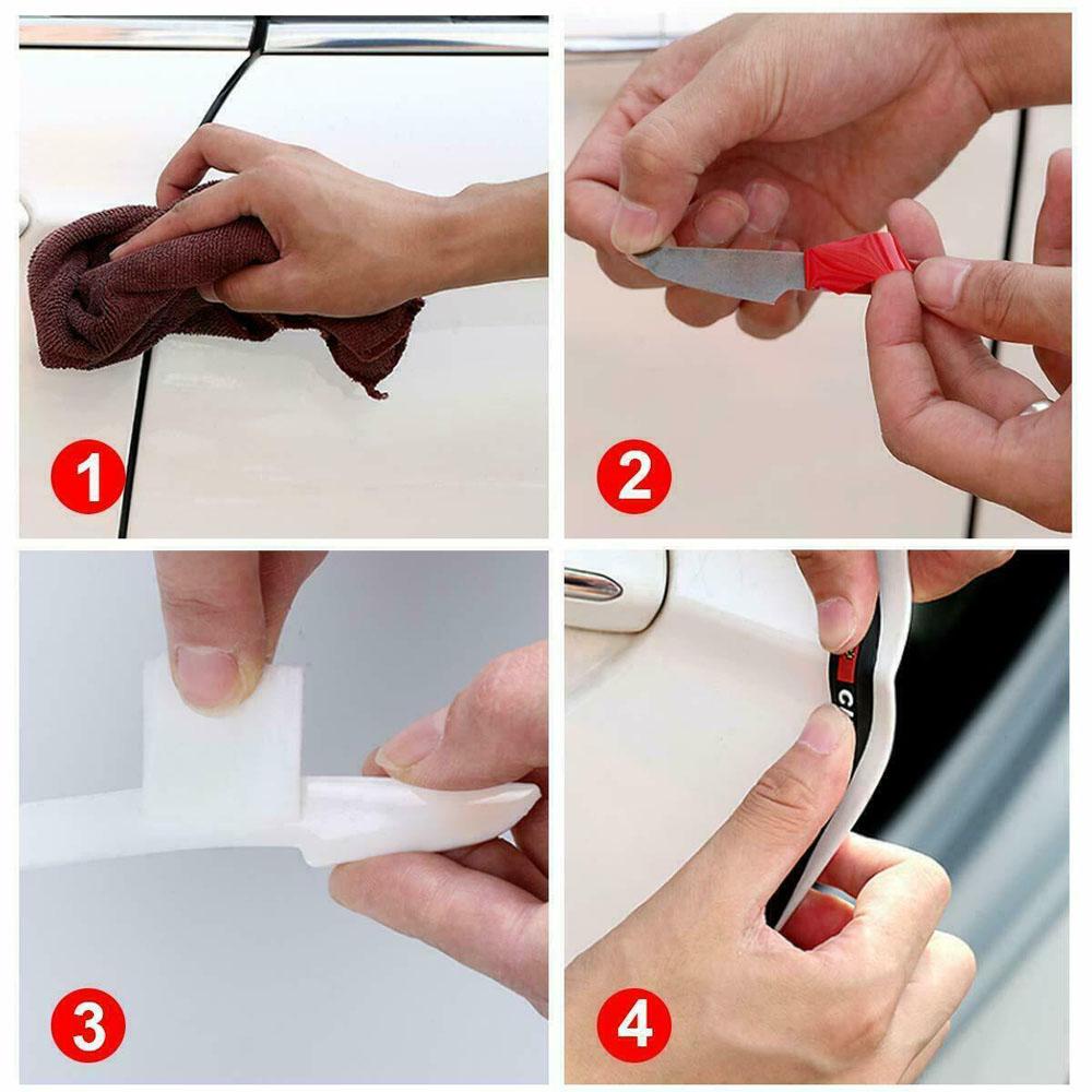 Bộ 4 Miếng Phim Dán Bảo Vệ Cạnh Cửa Xe Hơi Chống Va Chạm