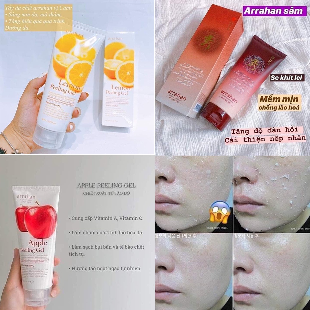Tẩy Da Chết  Arrahan Trắng Da Hoa Quả  - Đông y 180ml