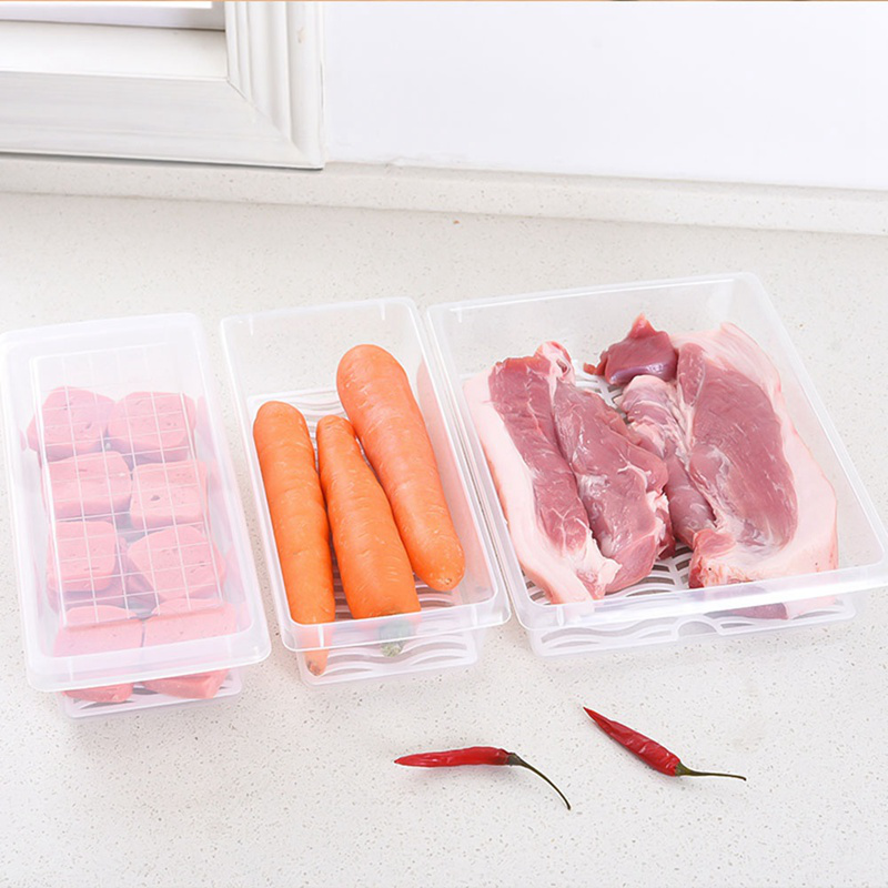 Hộp nhựa hình chữ nhật đựng thực phẩm để tủ lạnh tiện dụng