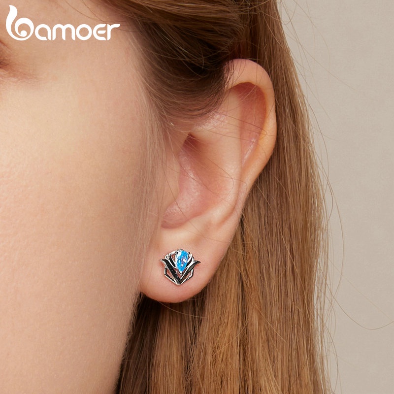 Bông tai Bamoer bằng bạc 925 thời trang cho nữ