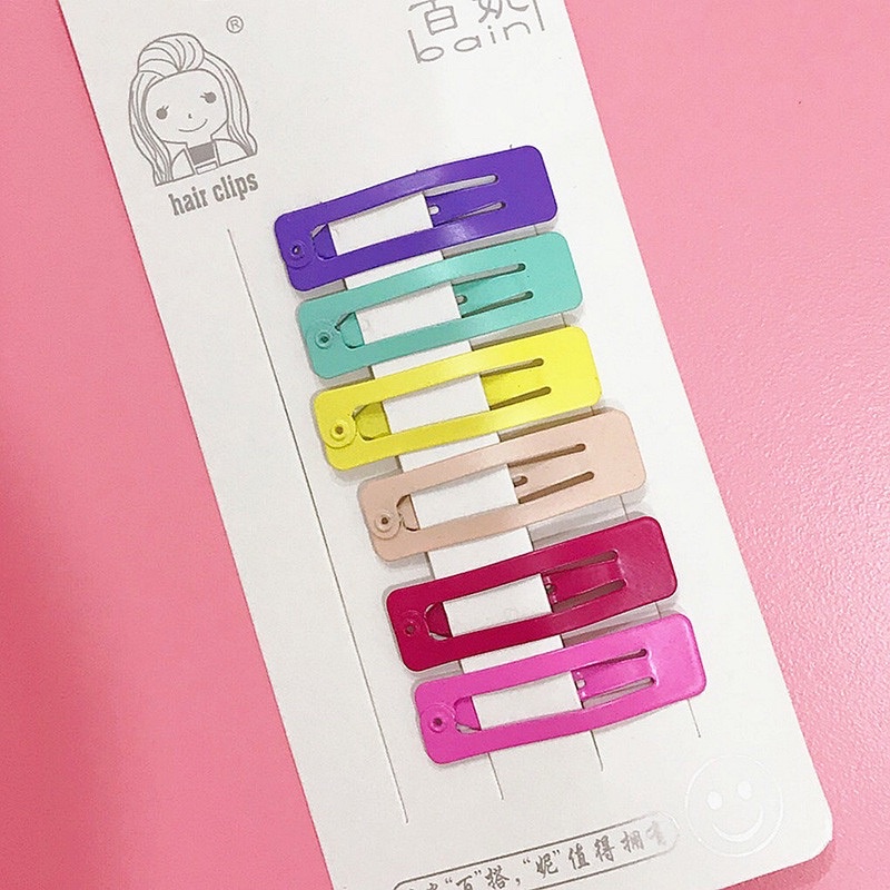 Set 6 cái kẹp tóc phong cách Hàn Quốc siêu xinh xắn cho bé gái