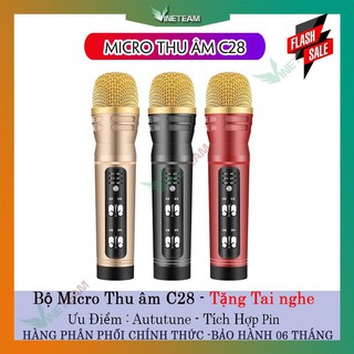 Micro/Mic C28 đẳng cấp live stream ✔ Bản chuẩn Tiếng Anh ✔Giả giọng đầy đủ ✔Có chế độ AUTO -TUNE✔ Bản nâng cấp -dc4143
