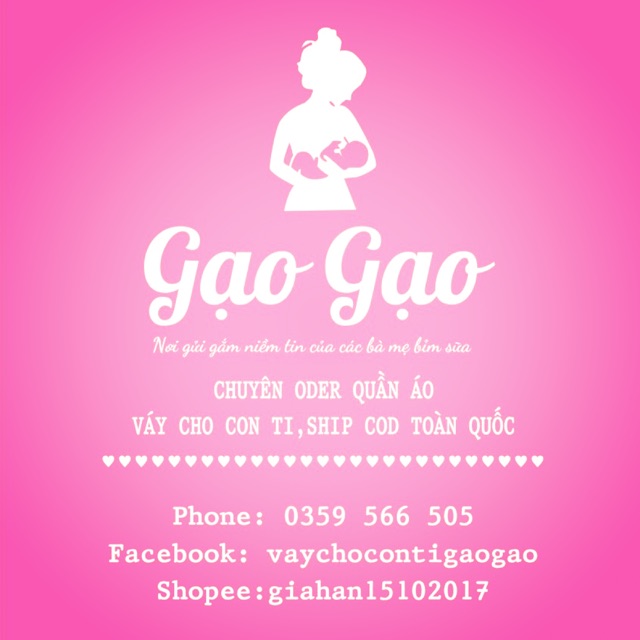 Váy cho con ti Gạo Gạo