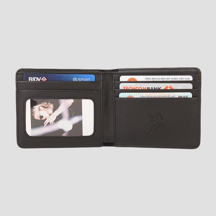 Ví da gập local brand Clownz new logo short wallet, bóp nam unisex cao cấp chính hãng