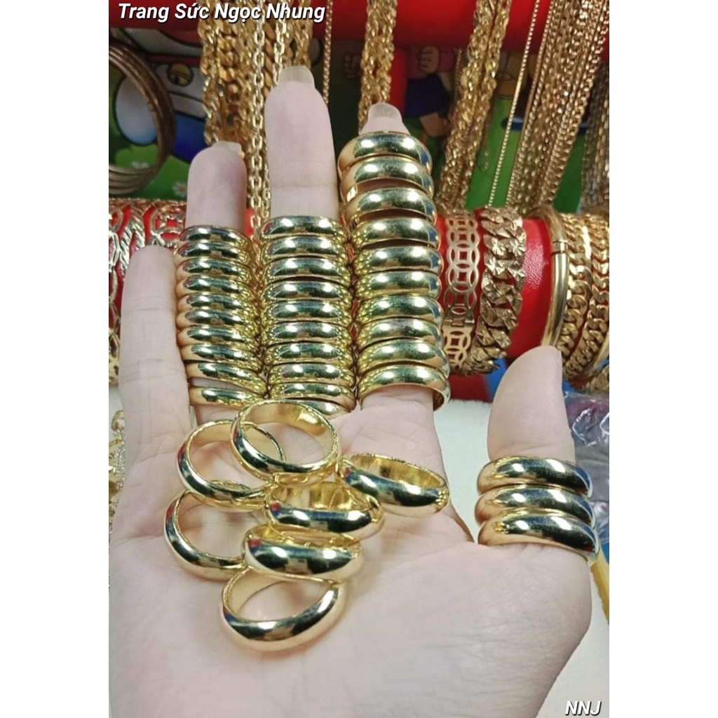 Nhẫn đồng thau tròn trơn-NM10
