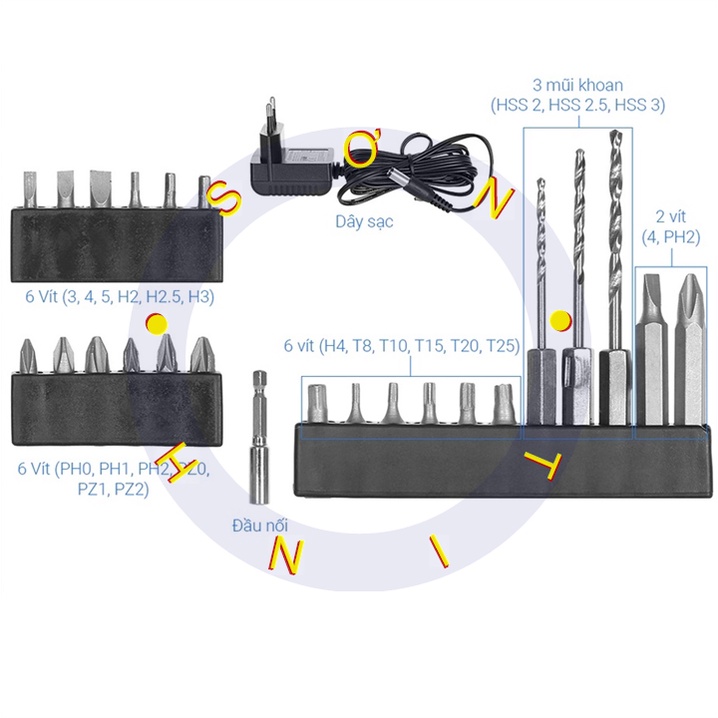 Máy siết vít dùng pin 3.6V Tolsen 79010