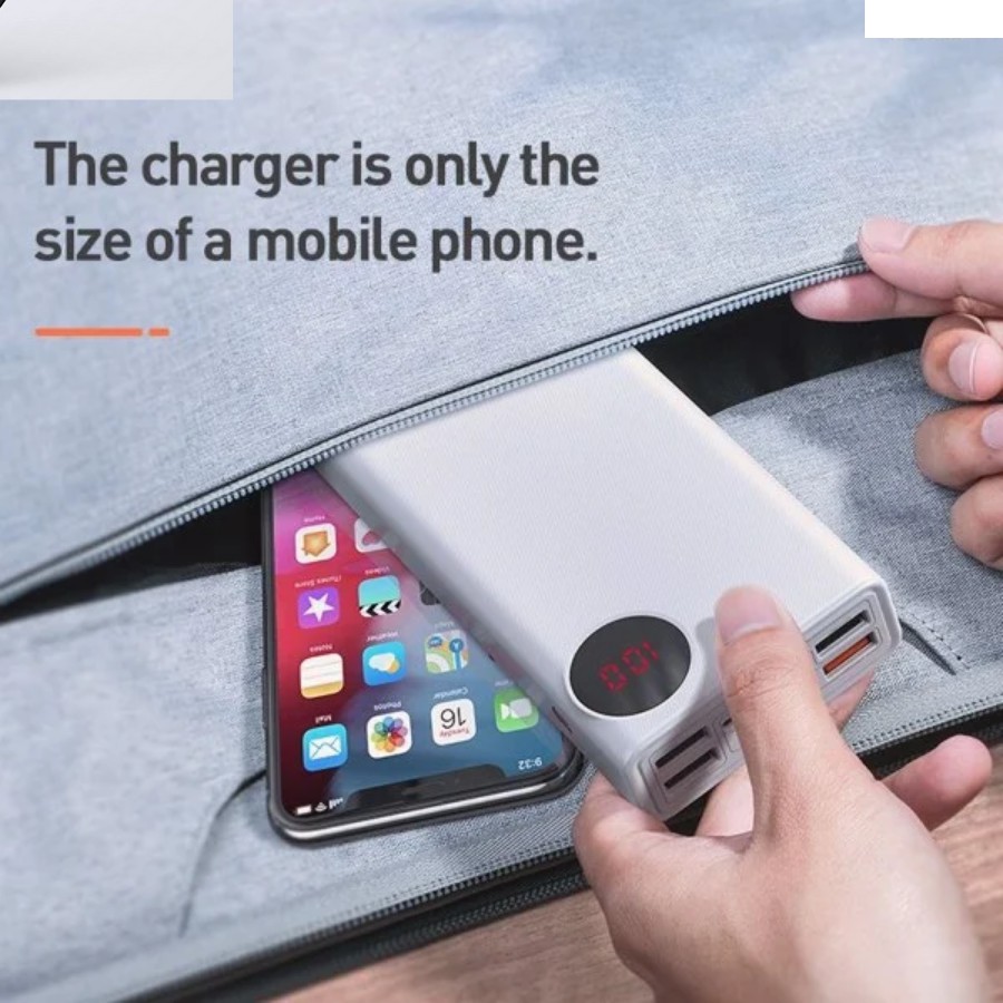 Pin dự phòng sạc nhanh Baseus Mulight PD/QC 3.0 Quick Charge 30,000mAh cho Smartphone/ Tablet/ Macbook  LV406