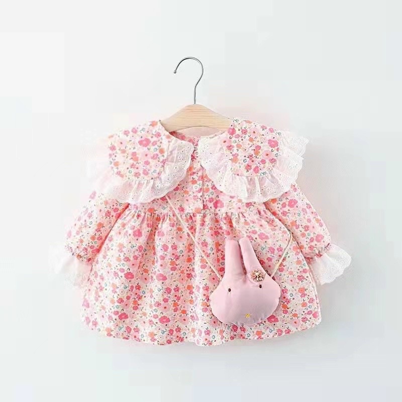 vải thô cotton hoa tròn to nhỏ 4 màu may váy áo cực xinh