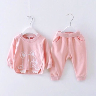 Set bộ áo gấu cho bé gái