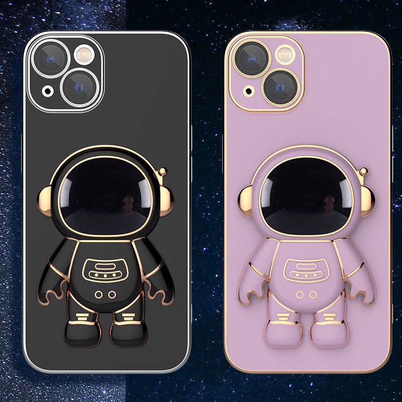 Ốp Điện Thoại Họa Tiết Phi Hành Gia 6D Có Giá Đỡ Cho iPhone 7 8 6s 6 Plus XR XS Max