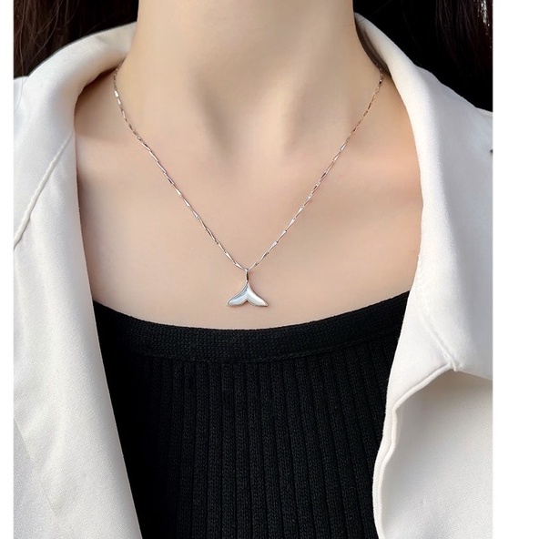 Dây chuyền bạc ý 925 đuôi cá thời trang vòng cổ nữ