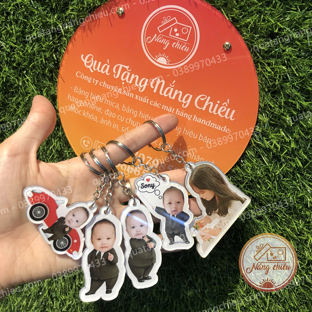 Móc khóa cắt ghép chibi theo yêu cầu_ móc cắt mặt ghép chibi_ Móc khóa in hình theo yêu cầu