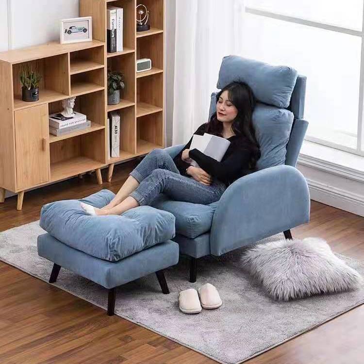 Ghế gấp lưới màu đỏ nhỏ Sofa lười phòng khách chung cư Châu Âu ban công ngủ dễ thương tựa vẻ đẹp đơn