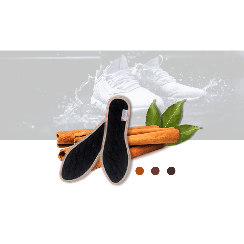 Lót giày Hương Quế CI-07 làm từ vải nhung cao cấp, vải cotton, bột quế giúp êm chân, ấm chân