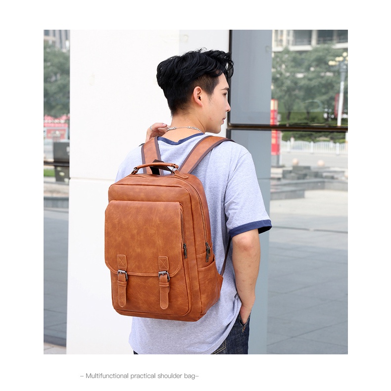 Balo da đứng form nam nữ đi làm đi học đựng laptop 13 inch đến 16.5 inch