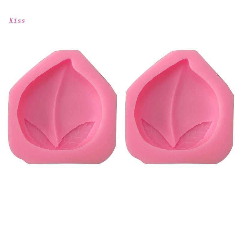 Set 2 Khuôn Silicone Làm Bánh Tạo Hình Quả Đào 3D Độc Đáo Tiện Dụng
