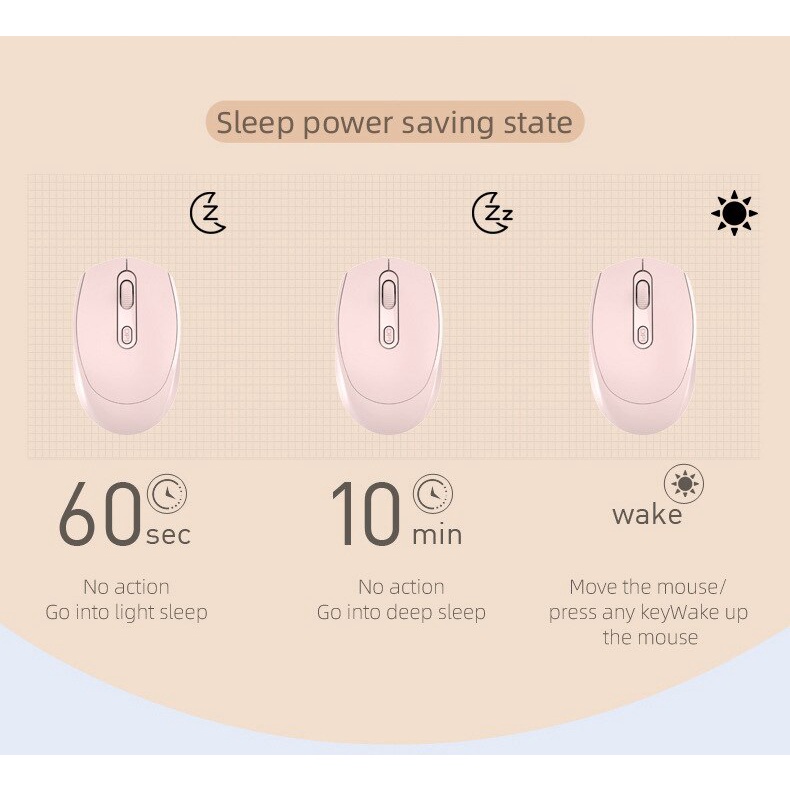 Chuột Không Dây Bluetooth 2.4Ghz 1600DPI Cho Máy Tính