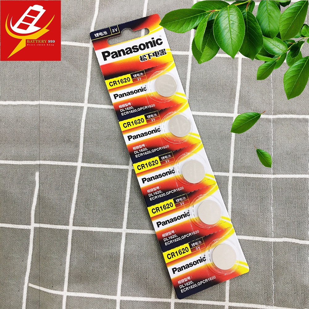 Pin CR1620 Panasonic 1620 Vỉ 5 Viên Hàng Chính Hãng