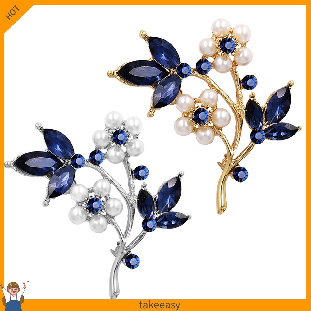 Ghim CàI ÁO HìNh CáNh Hoa ĐíNh Kim Cương Giả ThờI Trang Cho Nữ