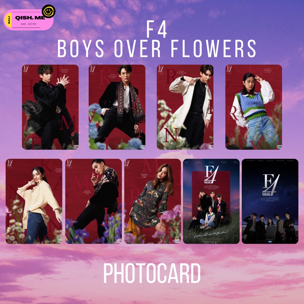 Danh Sách Photocard Quốc Tế F4 | 5.5x8.5 cm | Giấy Cứng Tròn