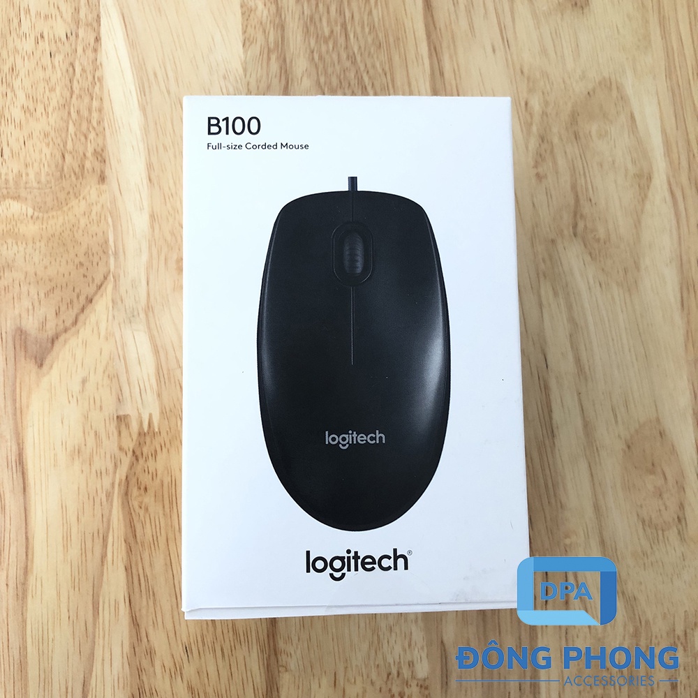 Chuột Có Dây Logitech B100 Chính Hãng