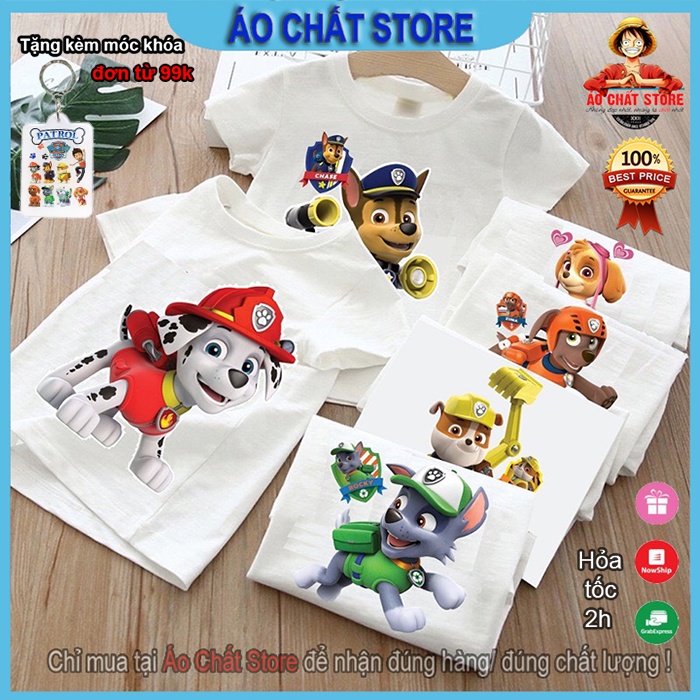 Áo thun đội chó cứu hộ trẻ em | Áo Paw Patrol tay ngắn cho bé trai | bé gái đẹp PA06
