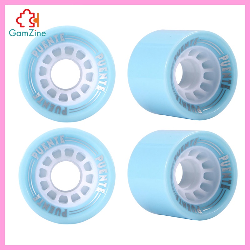 Bộ 4 bánh xe cho ván trượt kích thước 70x51mm bằng Pu kèm vòng đệm chuyên dụng