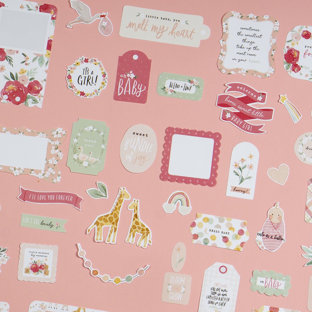 Set giấy làm scrapbook - Chủ đề Its A Girl (Collection Kit)